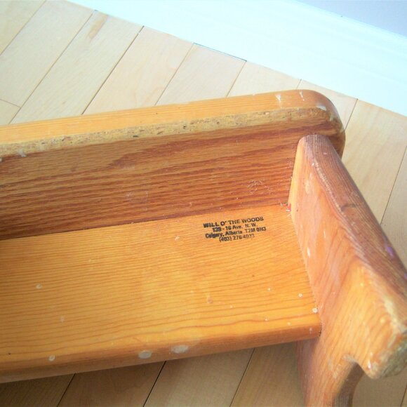 Vintage Personalized Name Kids Puzzle Stool. Kids Wooden Stool. Caitlyn Stool. - Picture 5 of 5